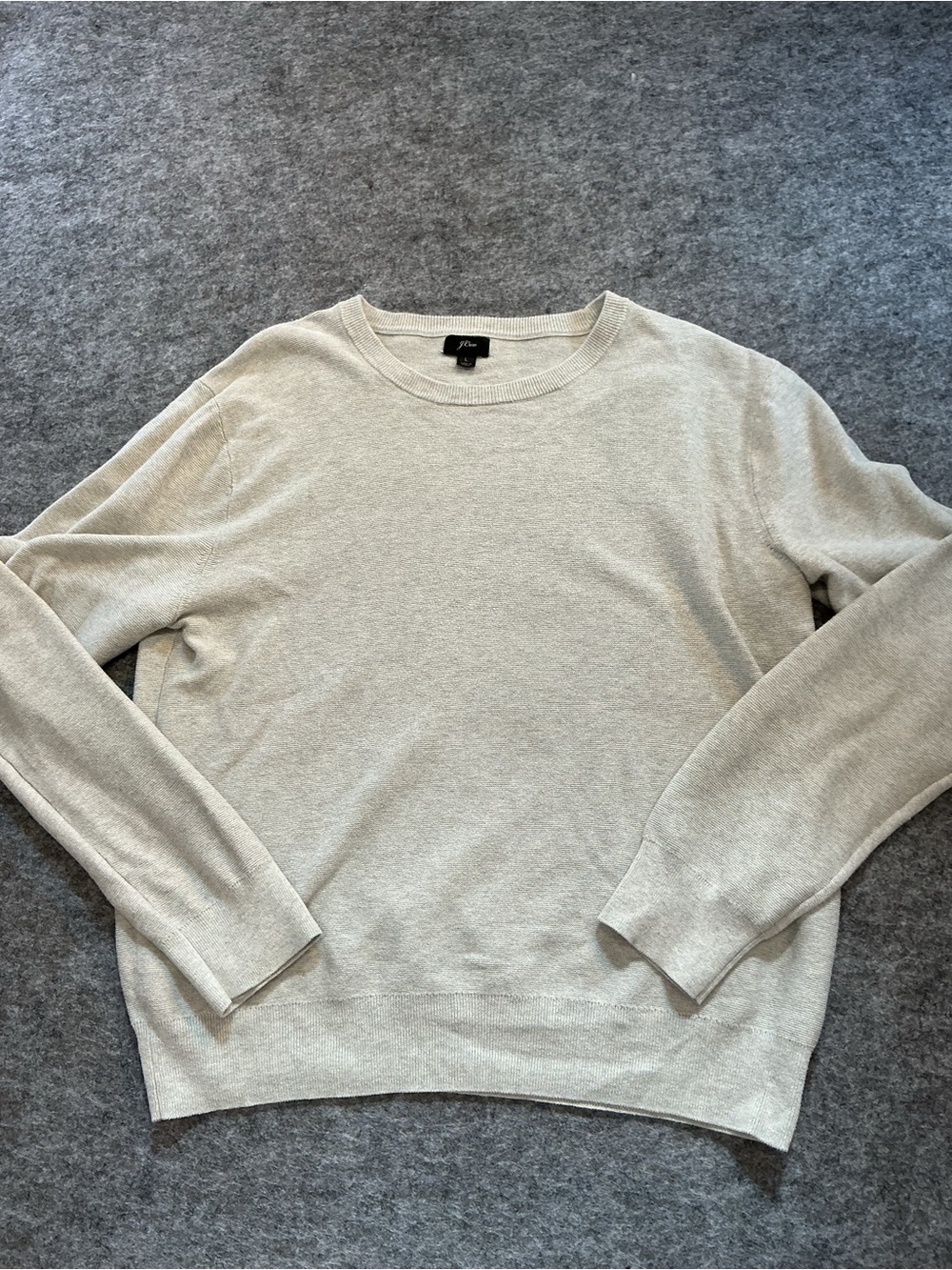 J. Crew Rollneck Lightweight Oatmeal Casual Crewneck Sweater in Light Beige
